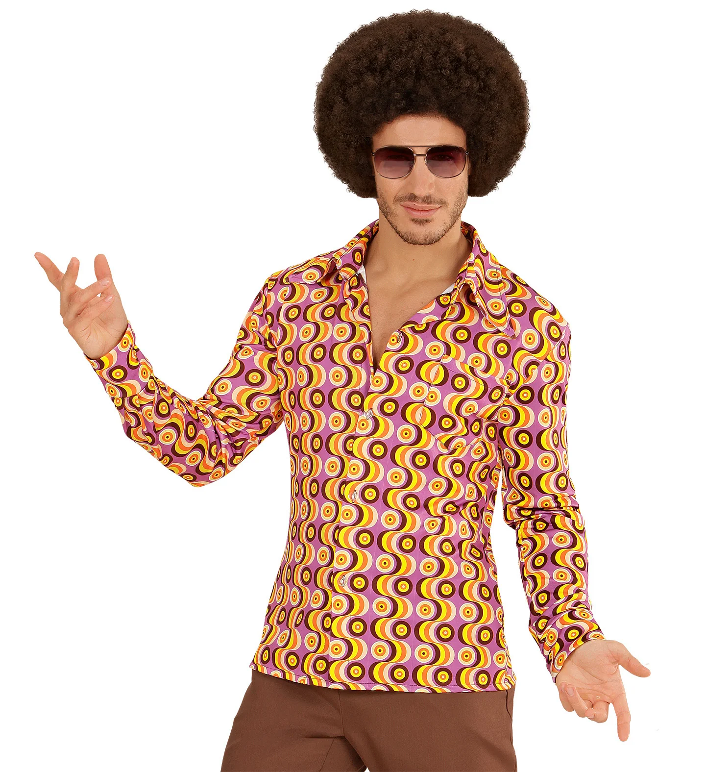 Jaren 70 disco hemd Groovy