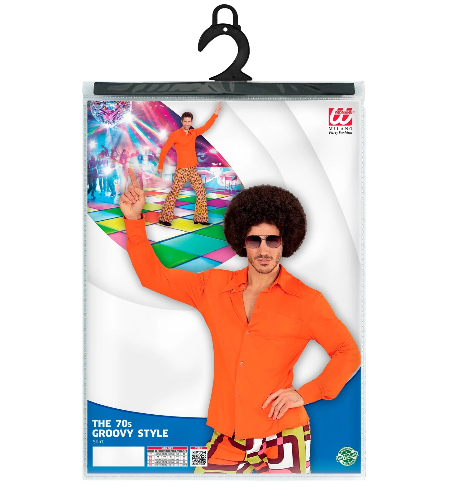 Jaren 70 disco hemd Groovy oranje - Image 6