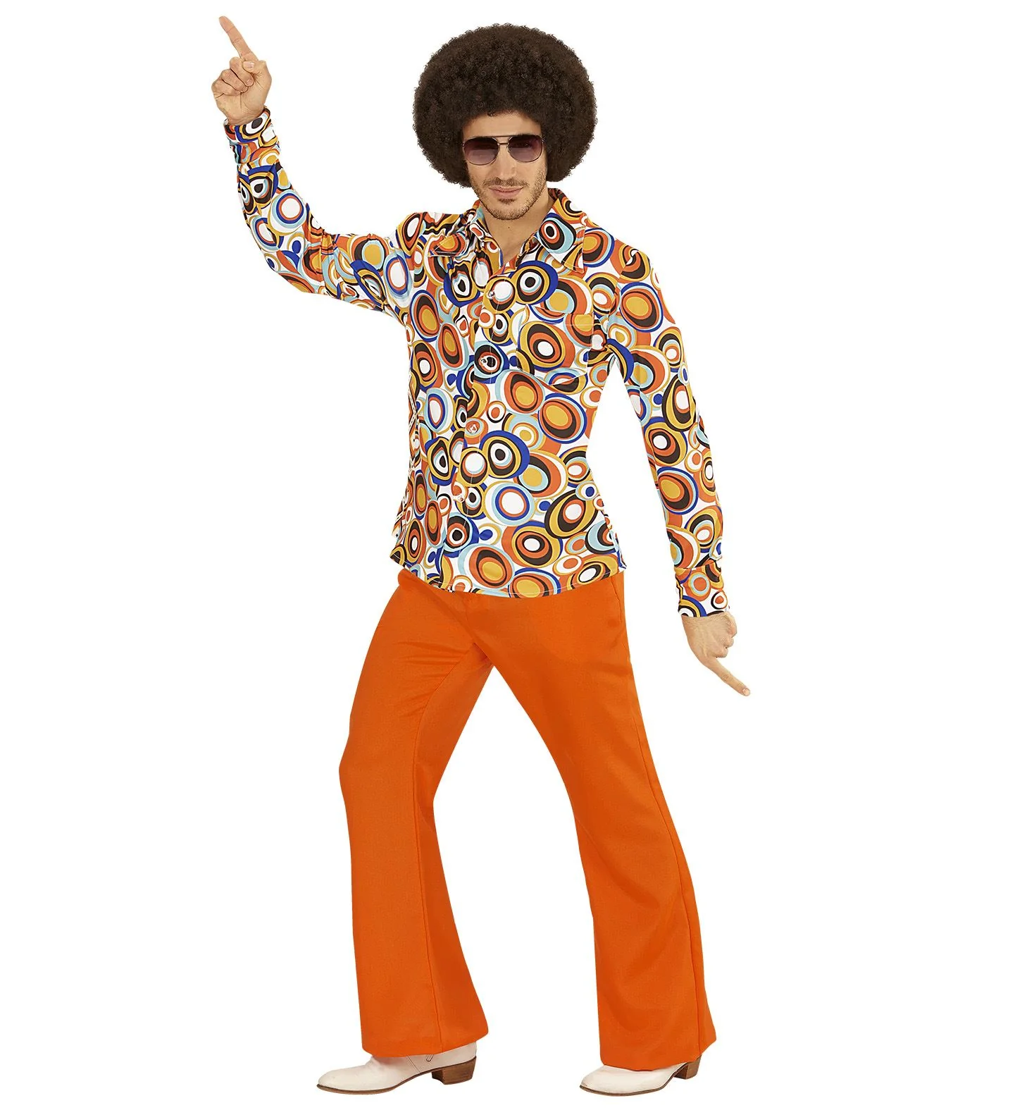 Jaren 70 disco hemd Groovy rondjes - Image 2