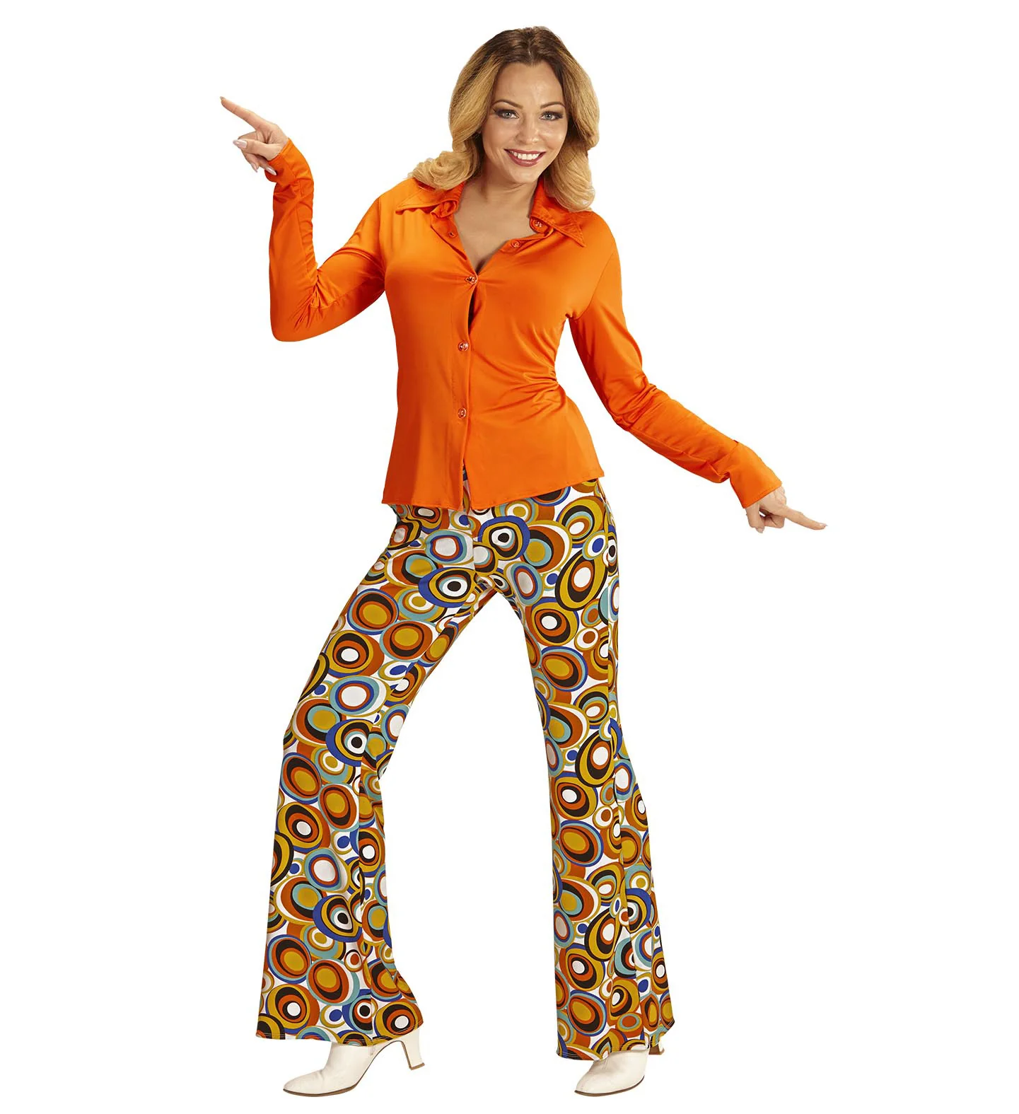 Jaren 70 discoshirt Groovy oranje - Image 4