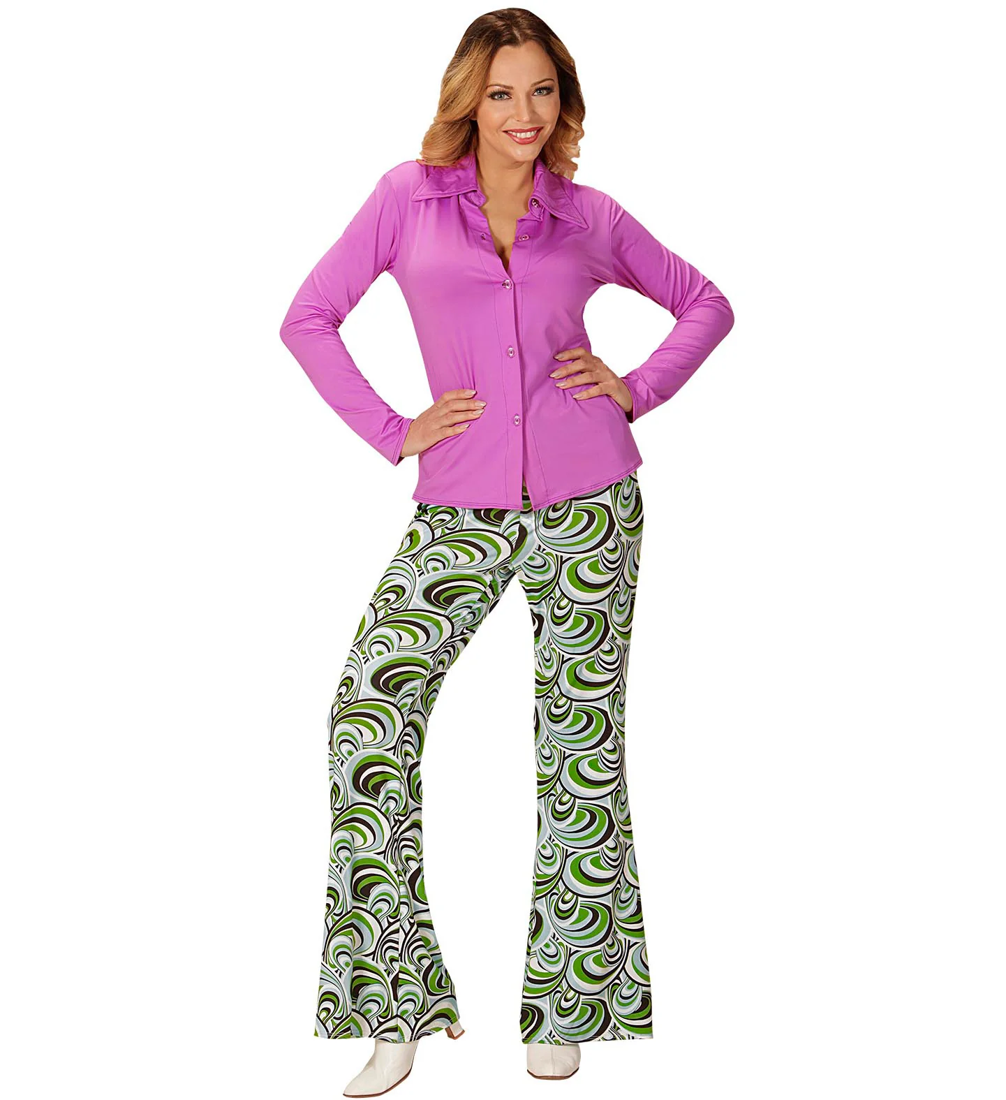 Jaren 70 discoshirt Groovy paars - Image 2