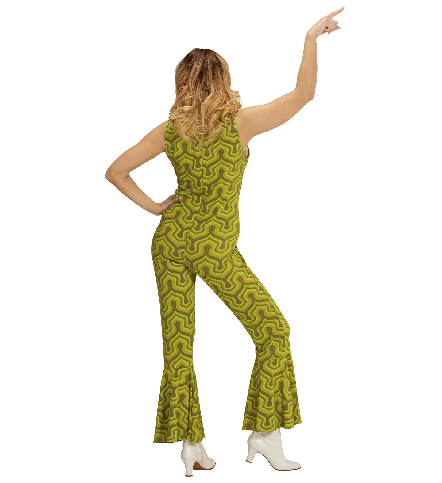 Jaren 70 jumpsuit groovy groen - Image 3