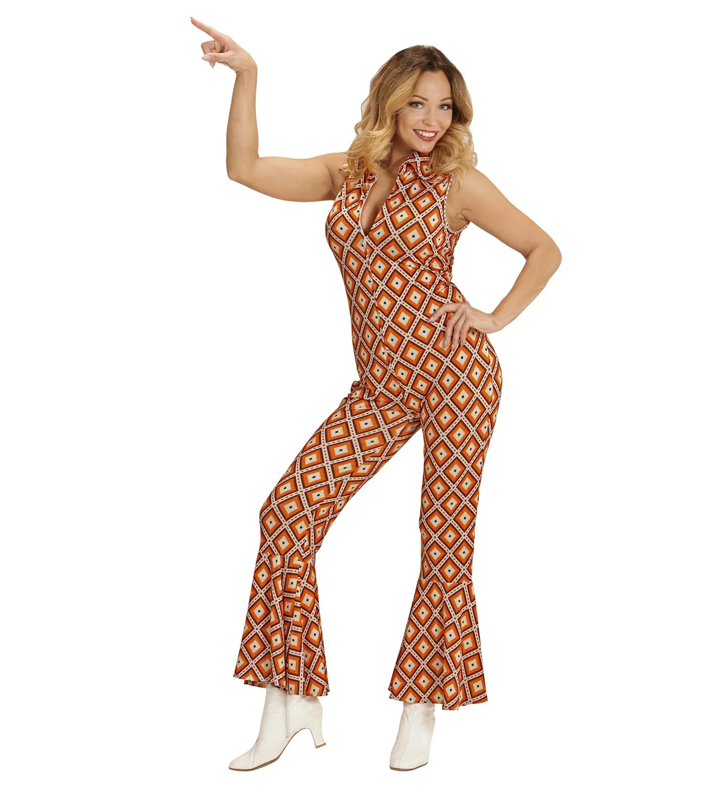 Jaren 70 jumpsuit groovy ruit - Image 4