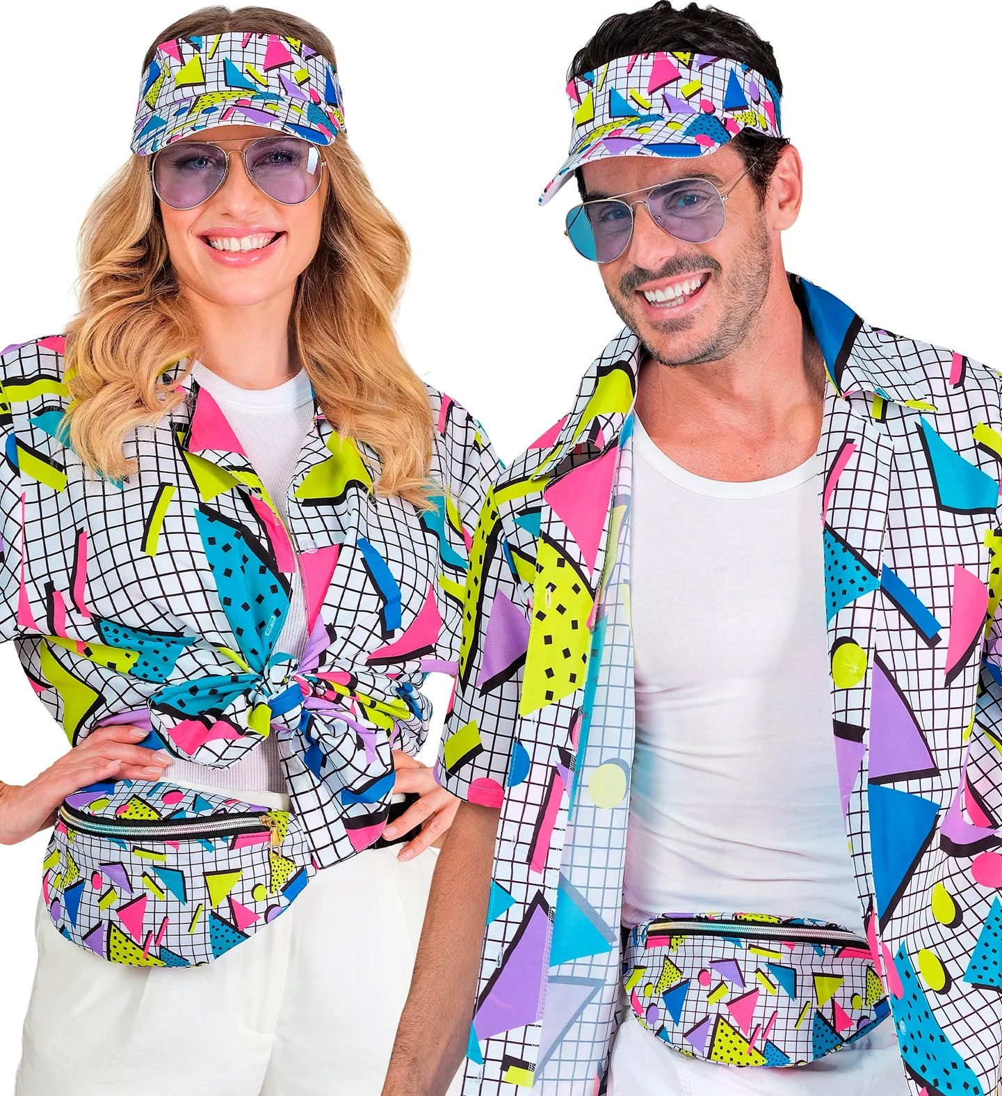 Verkleedset jaren 80 funky fashion wit - Image 2