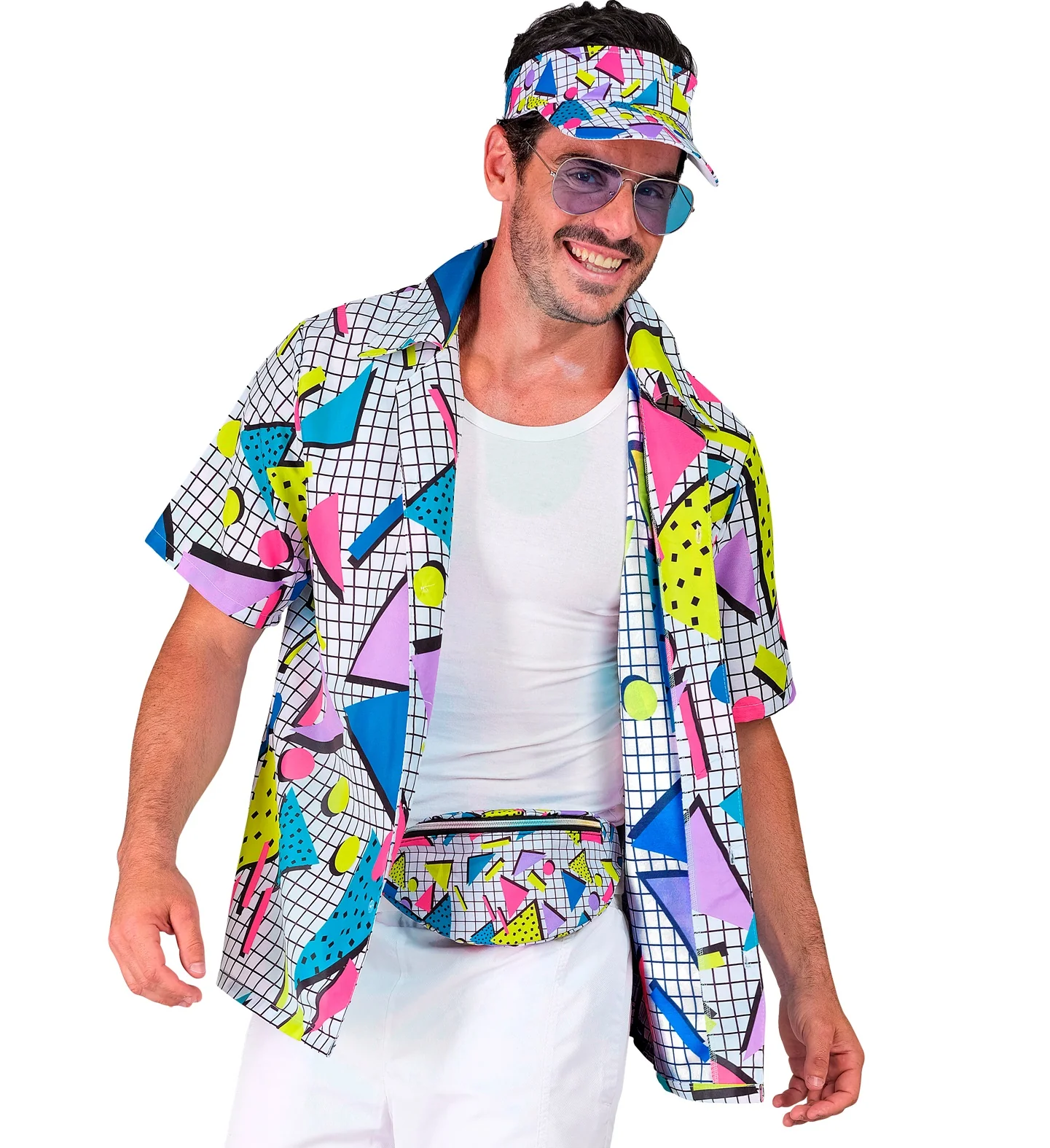 Verkleedset jaren 80 funky fashion wit - Image 3