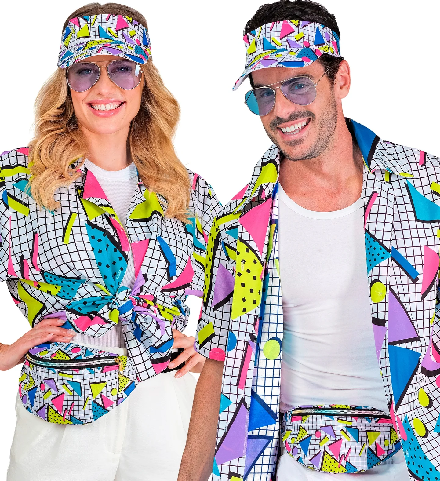 Verkleedset jaren 80 funky fashion wit - Image 5