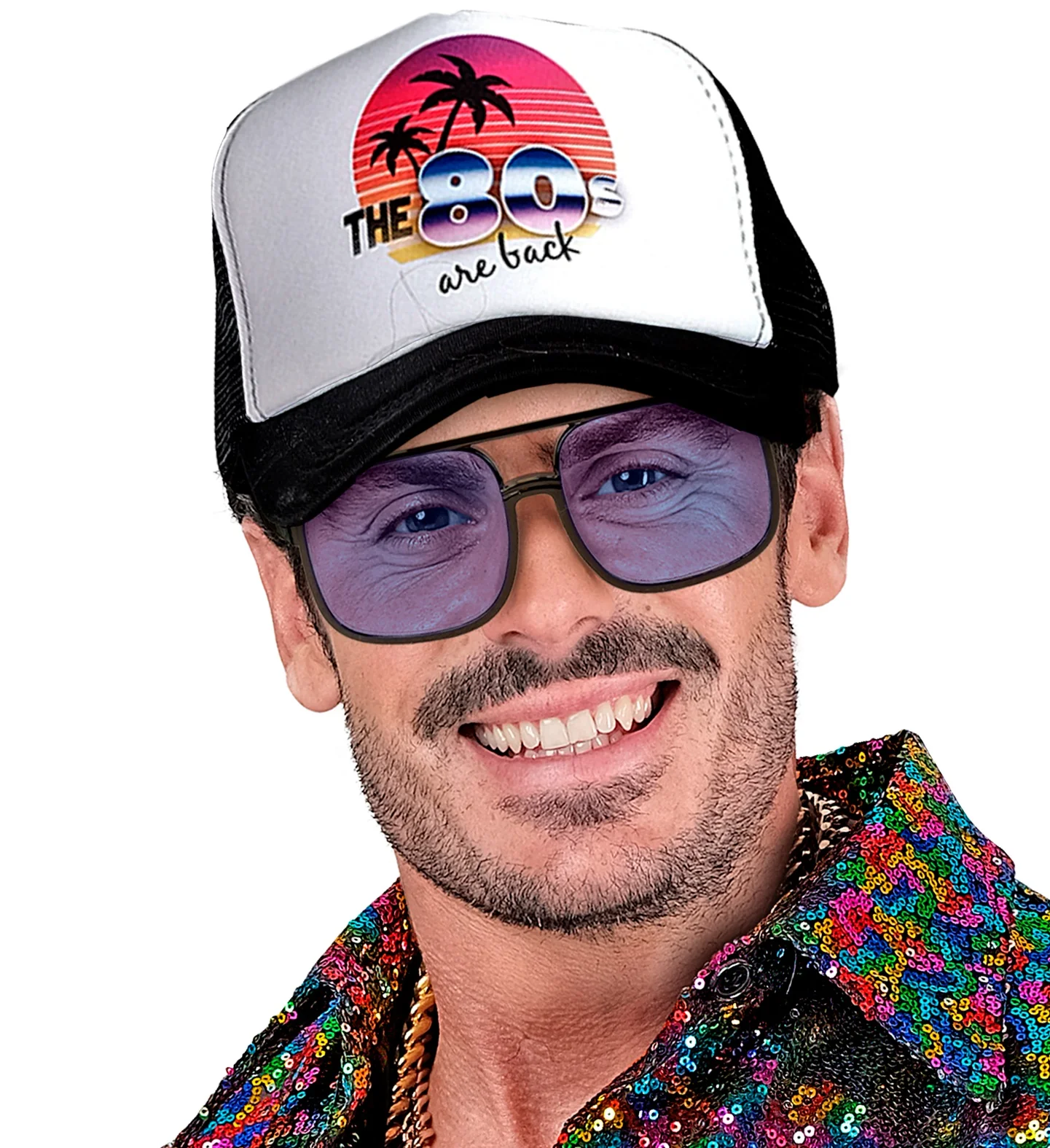 Bril met blauwe glazen jaren 90 hiphop - Image 2