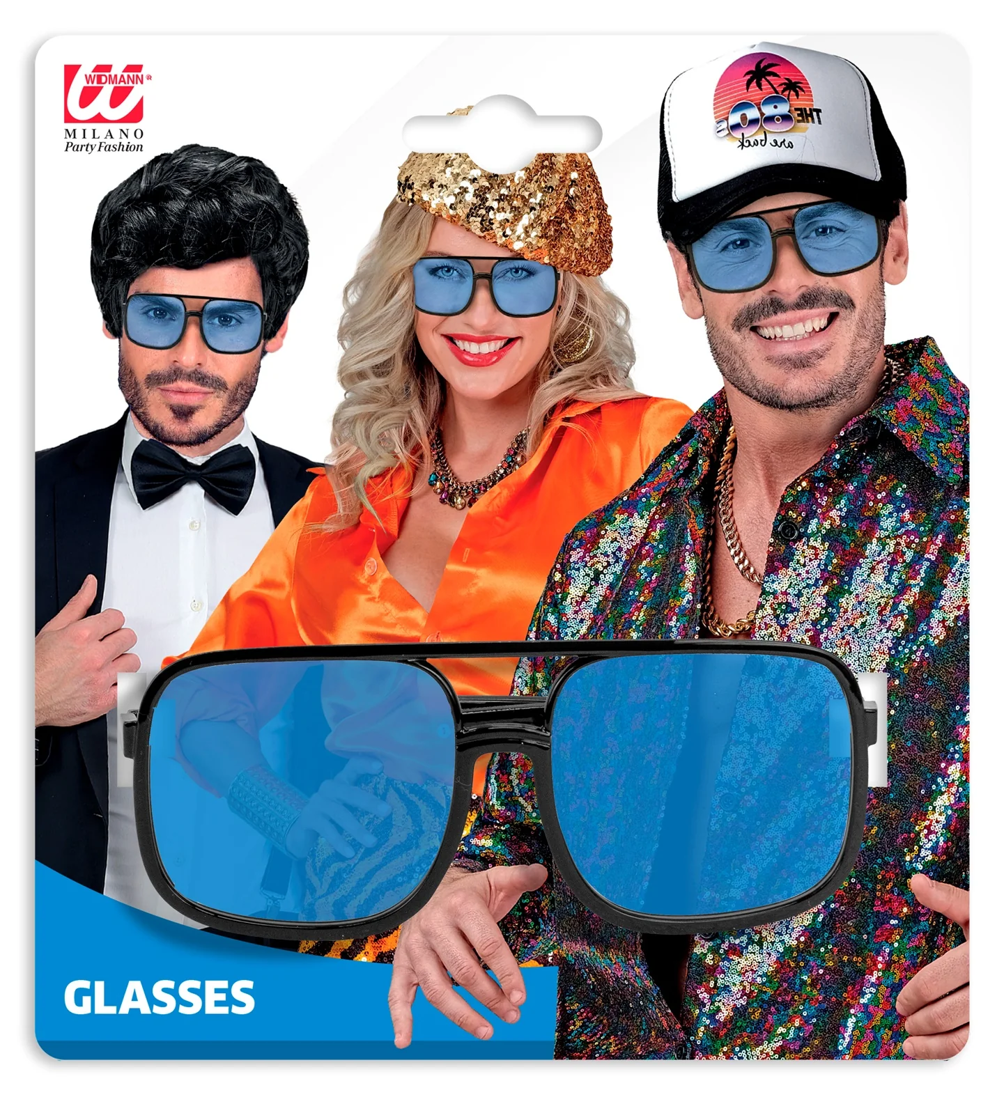 Bril met blauwe glazen jaren 90 hiphop - Image 5