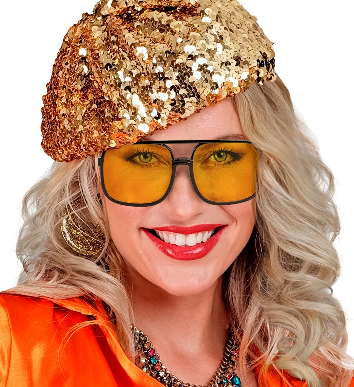 Jaren 90 hippiebril met gele glazen - Image 3