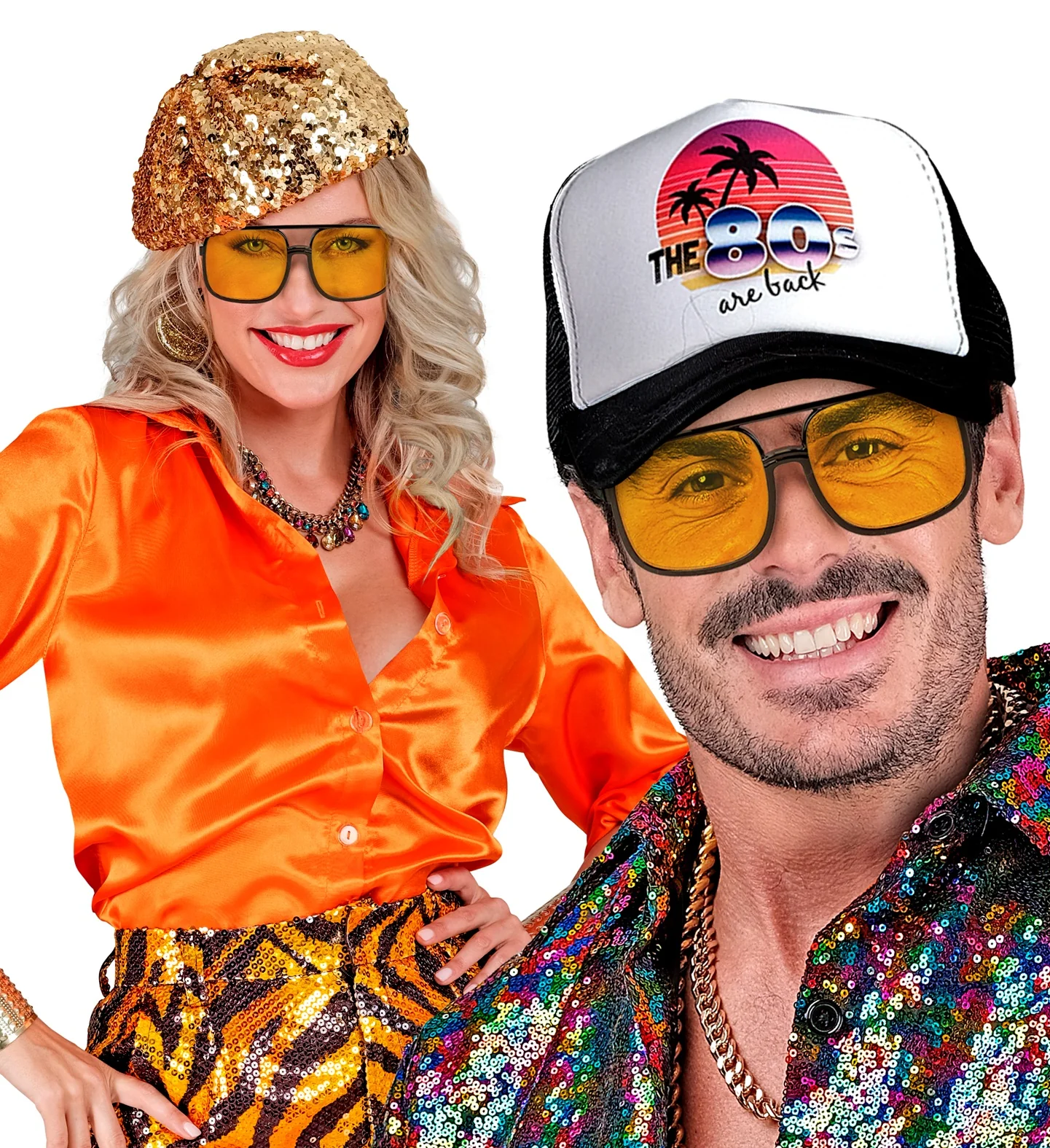 Jaren 90 hippiebril met gele glazen - Image 6