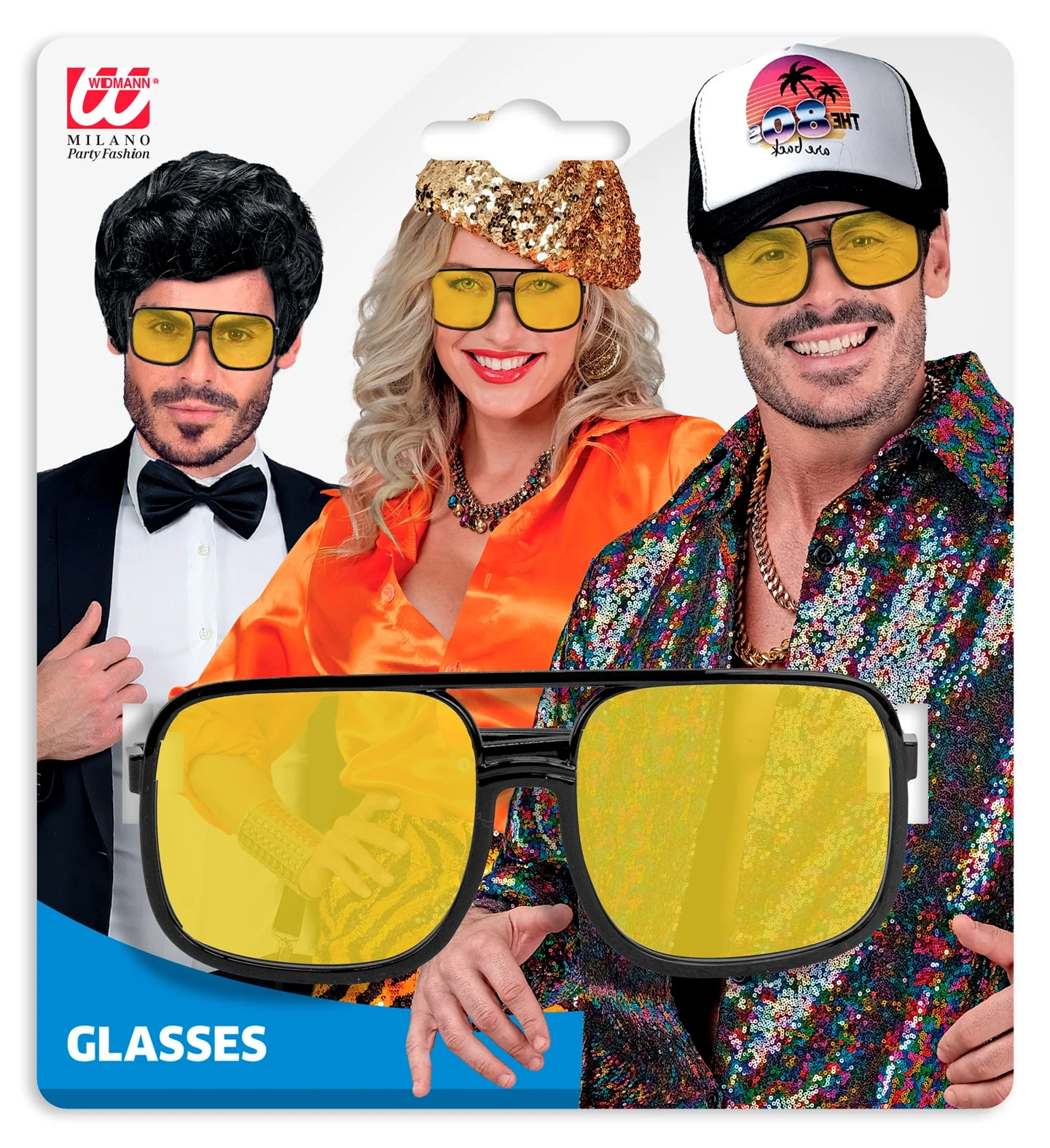 Jaren 90 hippiebril met gele glazen - Image 7
