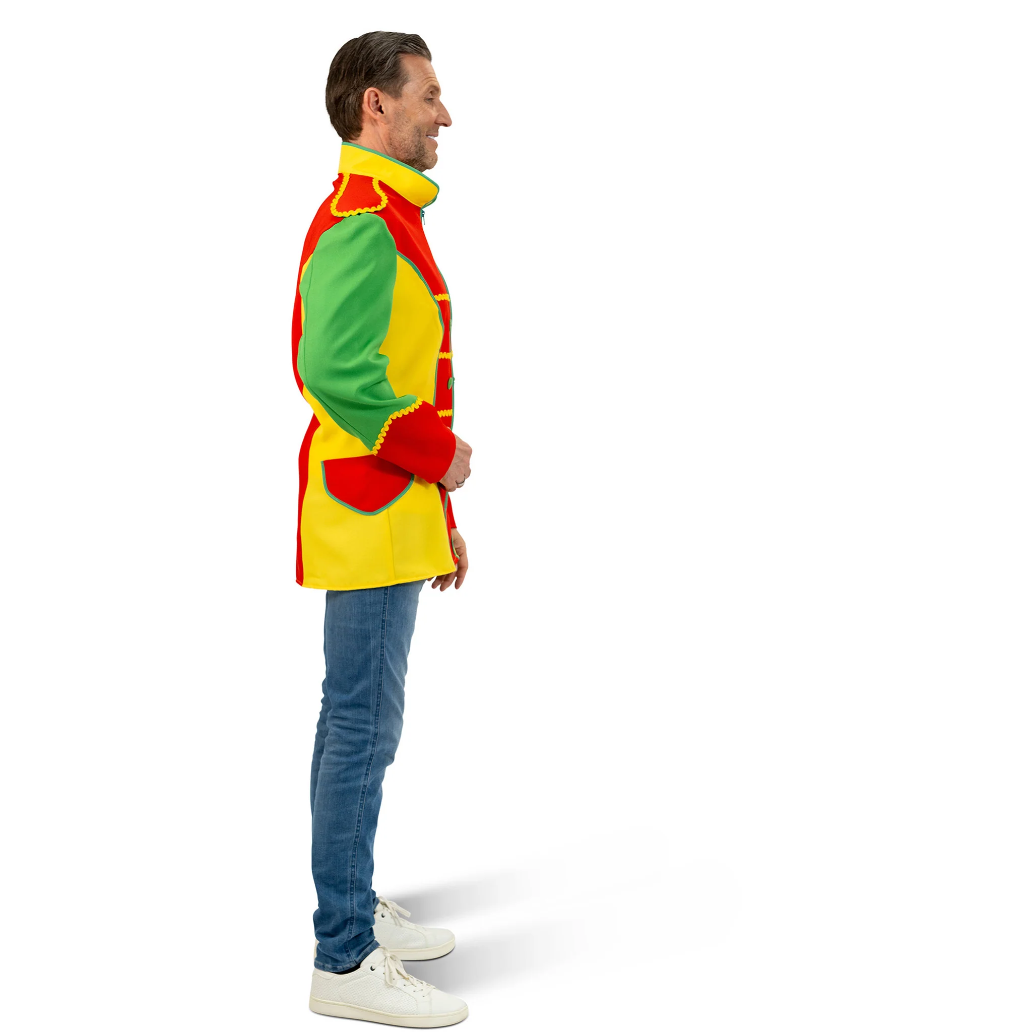 Jas carnaval rood, geel, groen heren - Image 3