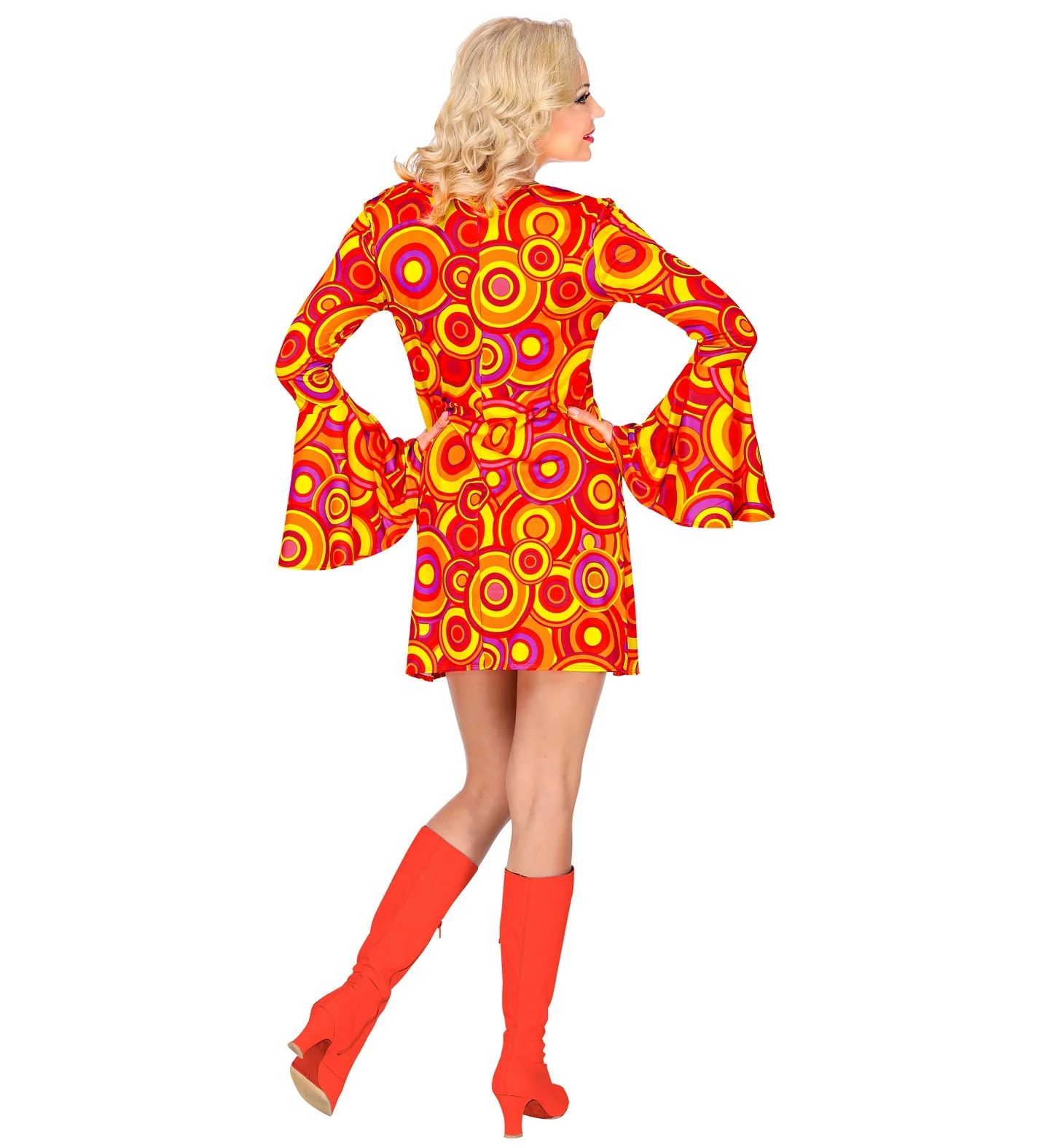Jaren 70 jurkje rood geel - Image 3