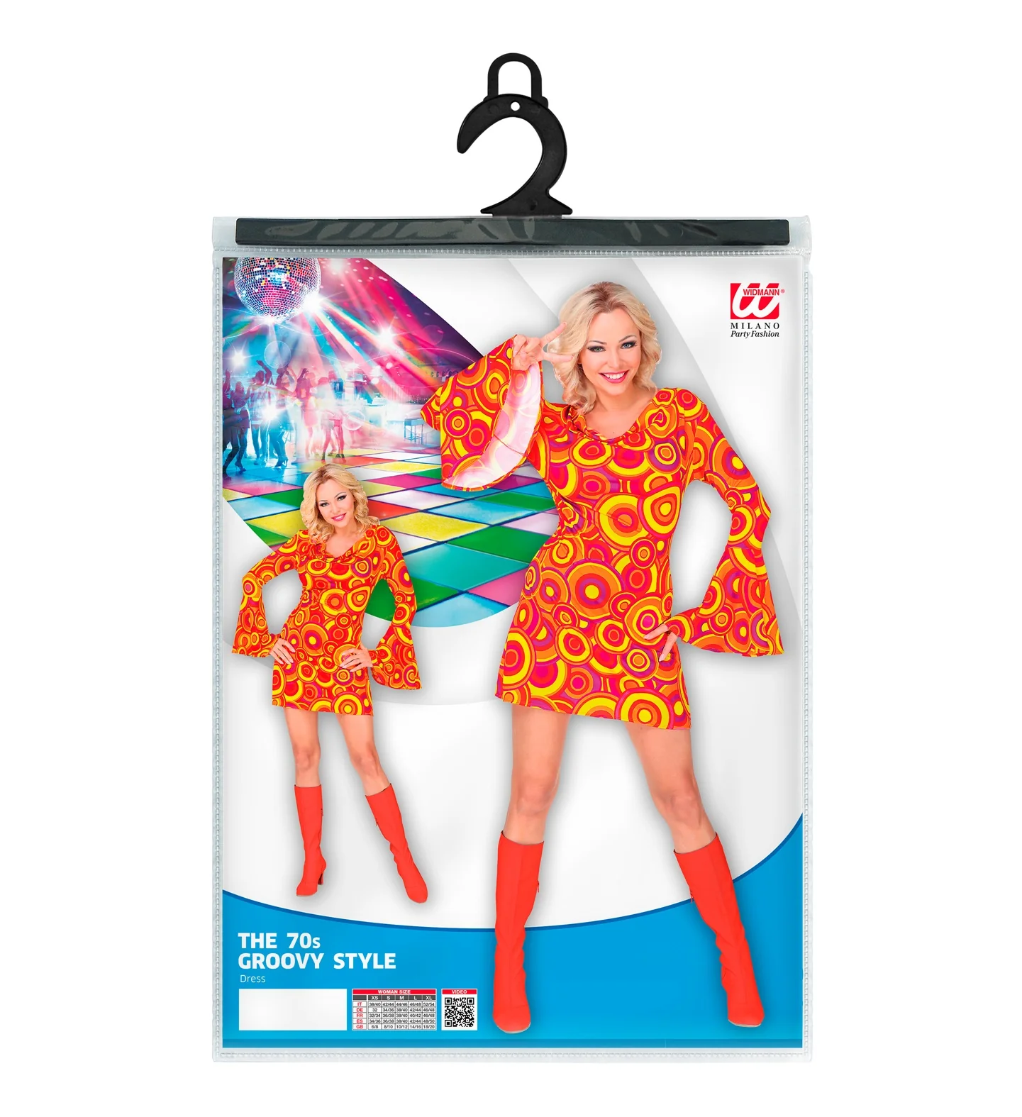 Jaren 70 jurkje rood geel - Image 4