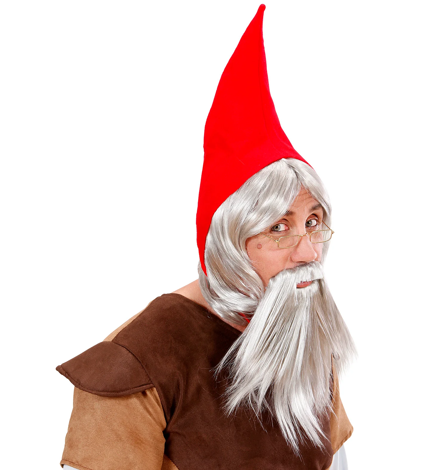 Kabouter pruik met baard en muts - Image 2