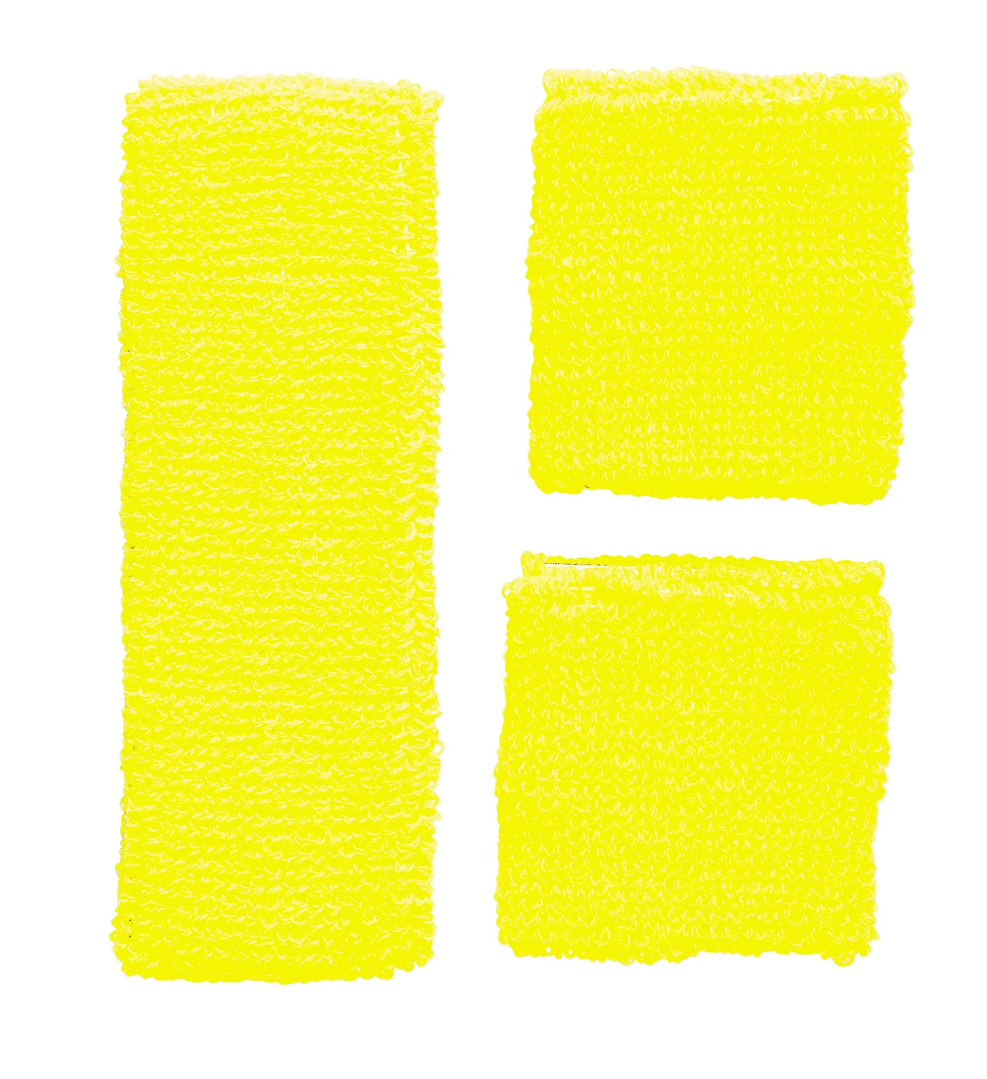 Gele zweetbanden set neon