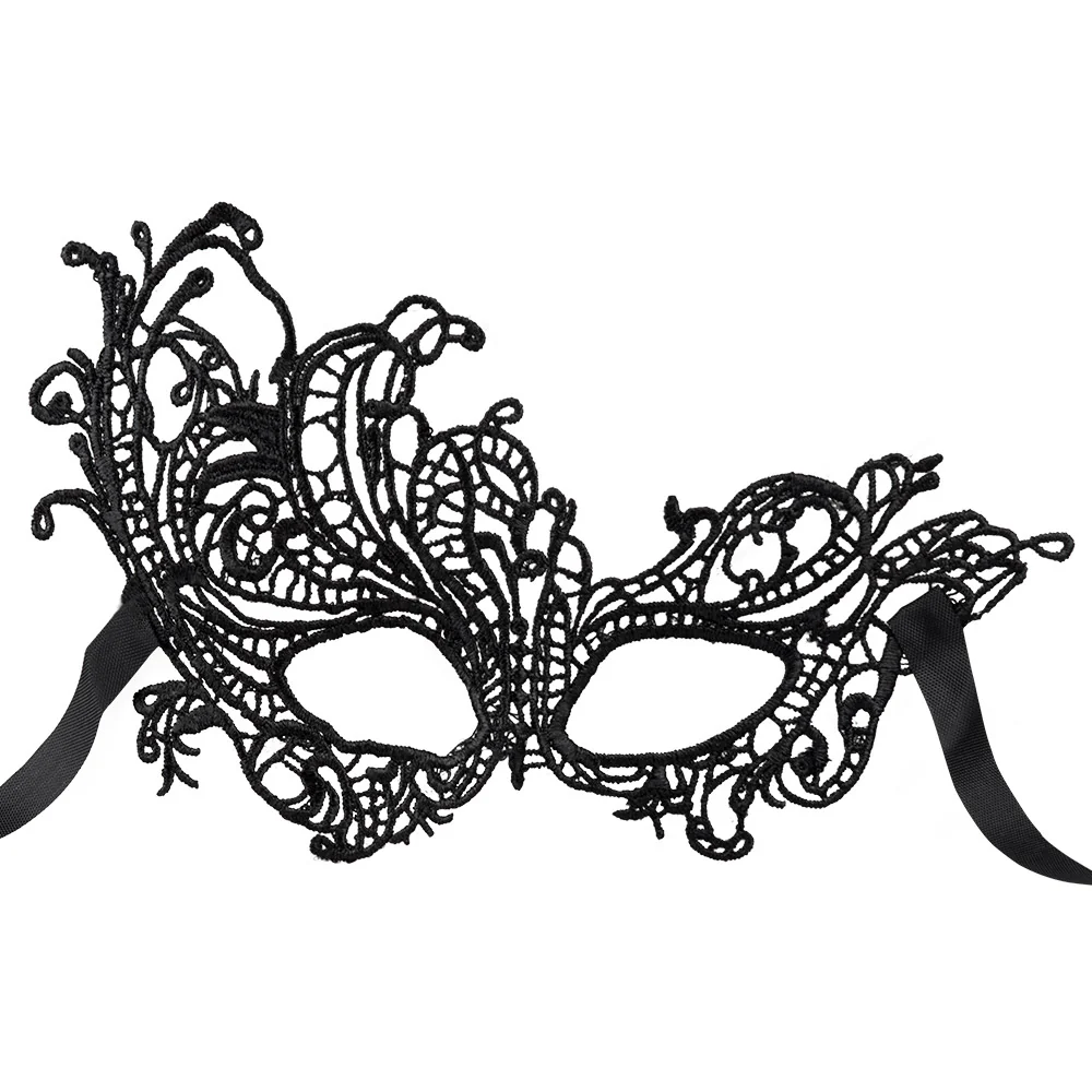 Kanten masker Masquerade zwart - Image 2