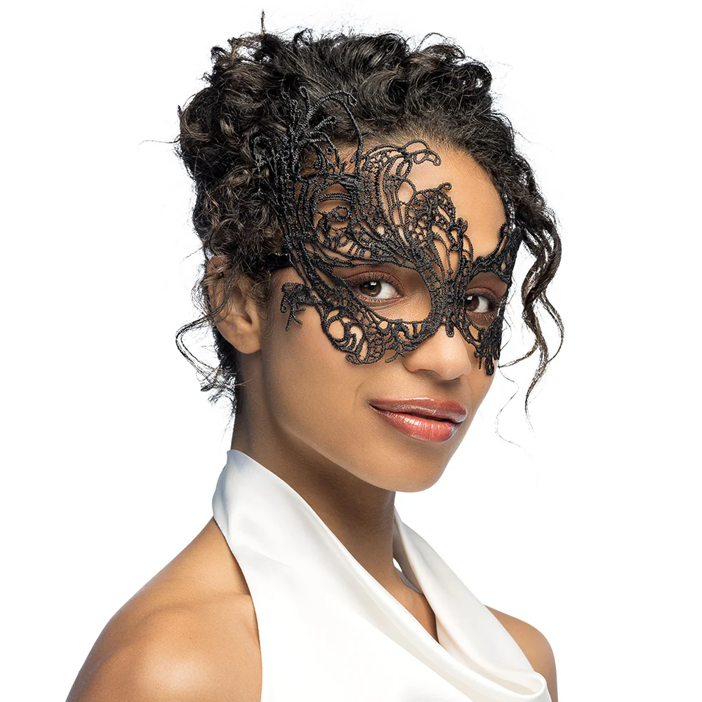 Kanten masker Masquerade zwart - Image 3