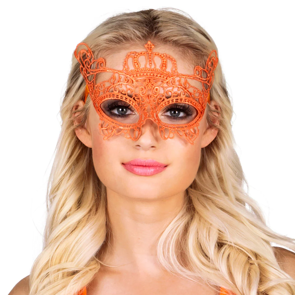 Kanten masker Oranje - Image 2