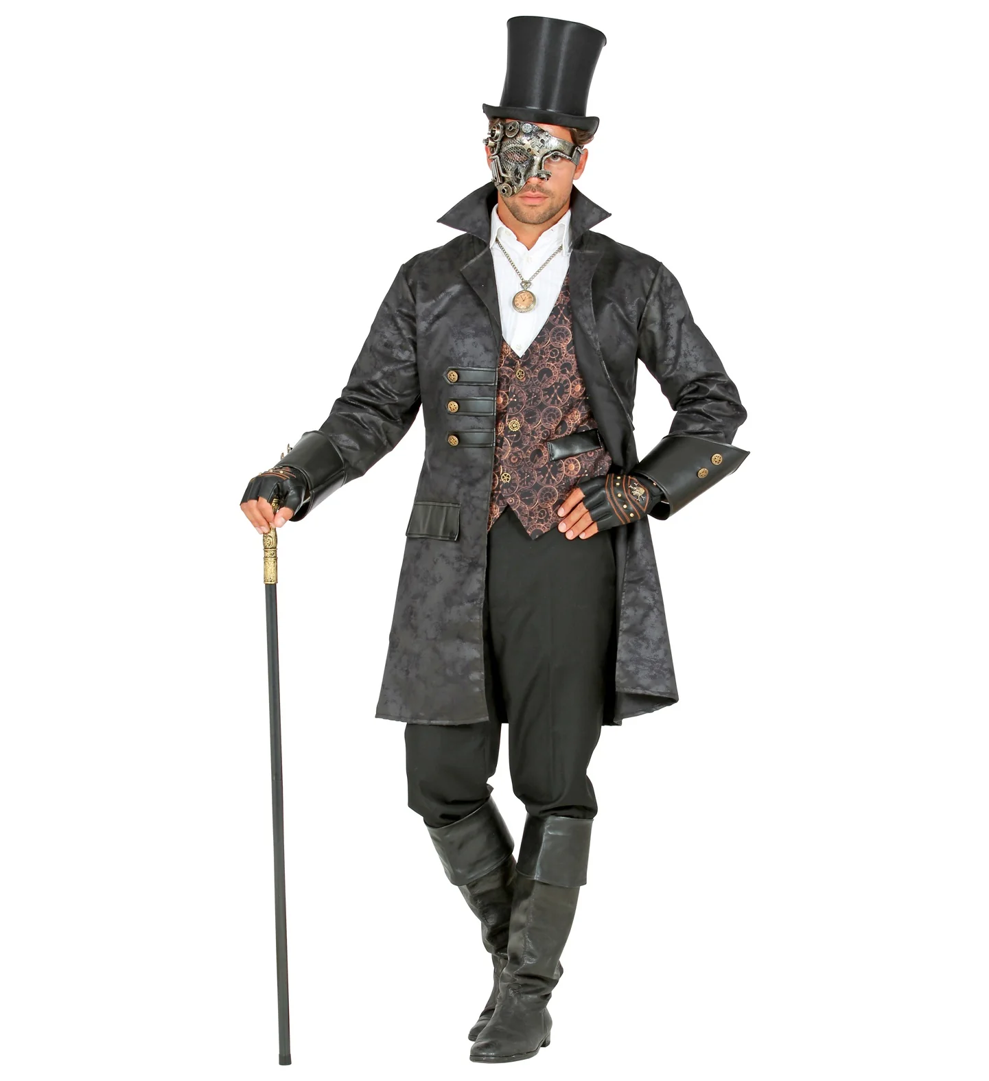 Steampunk jas lederlook heren - Image 4