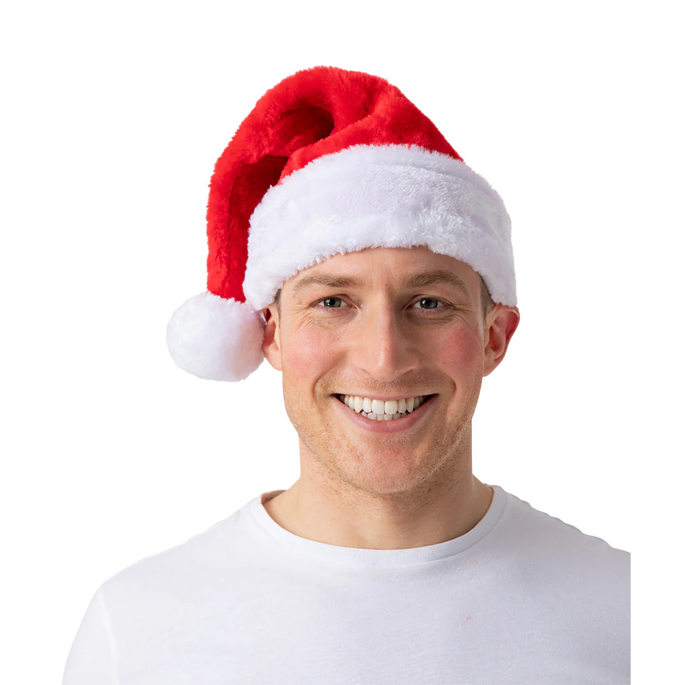 Kerst muts met bontje