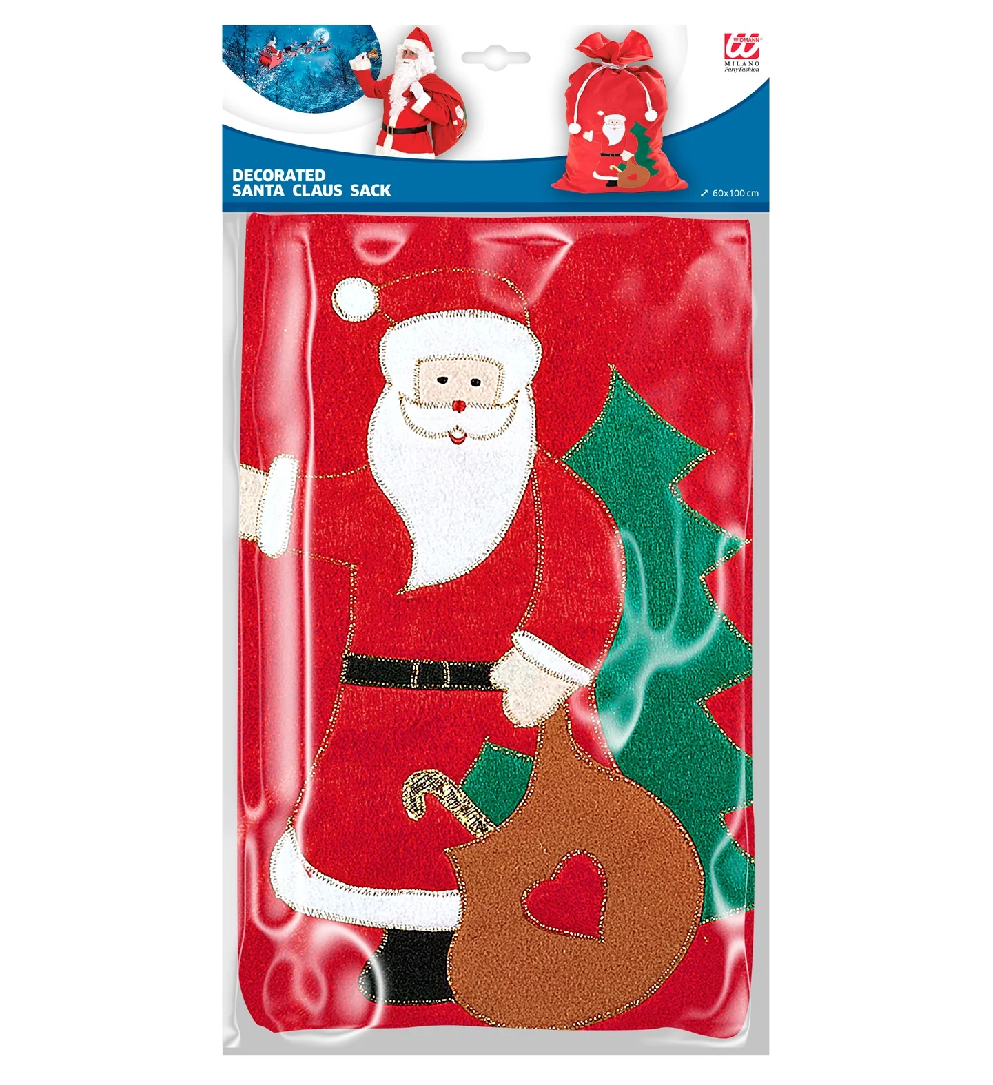 Kerstman zak met opdruk rood - Image 5