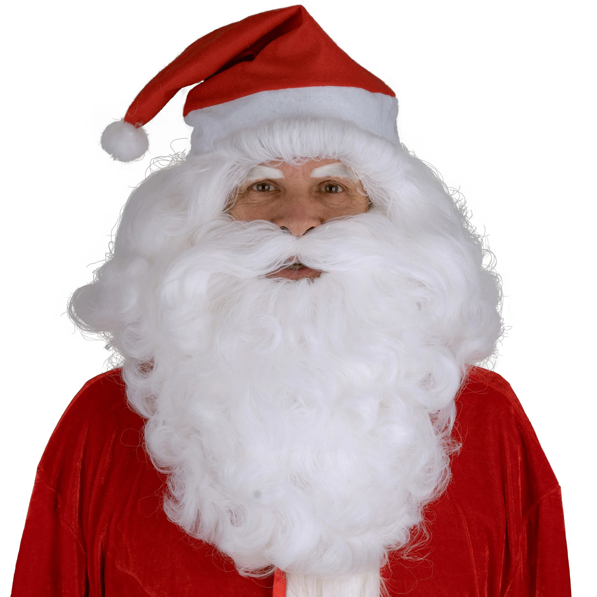 Kerstman baard met pruik compleet