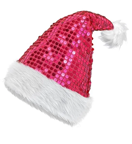 Kerstman muts pluche en pailletten roze Joep - Image 3