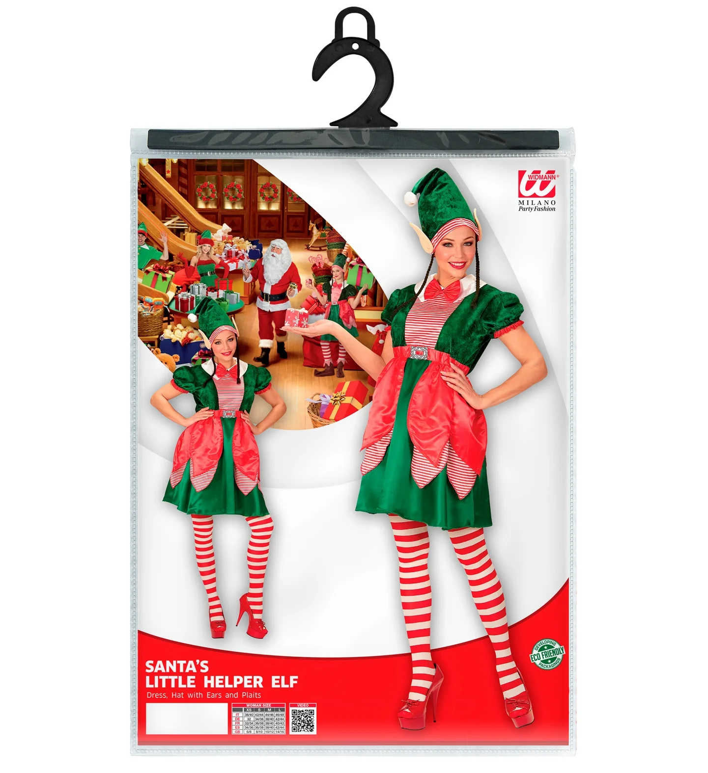 Kerstmannen hulpje Elf pak met oortjes - Image 5