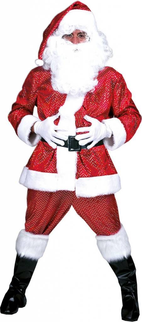 Kerstmanpak met glitters