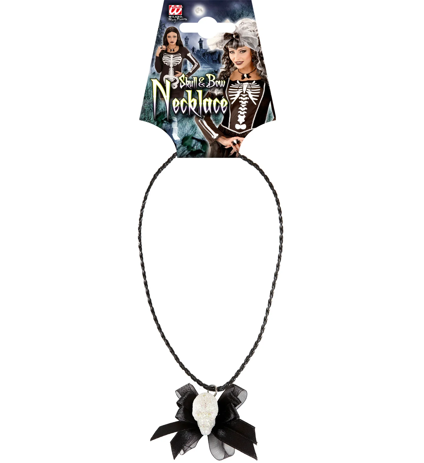 Ketting met glitter schedel - Image 5