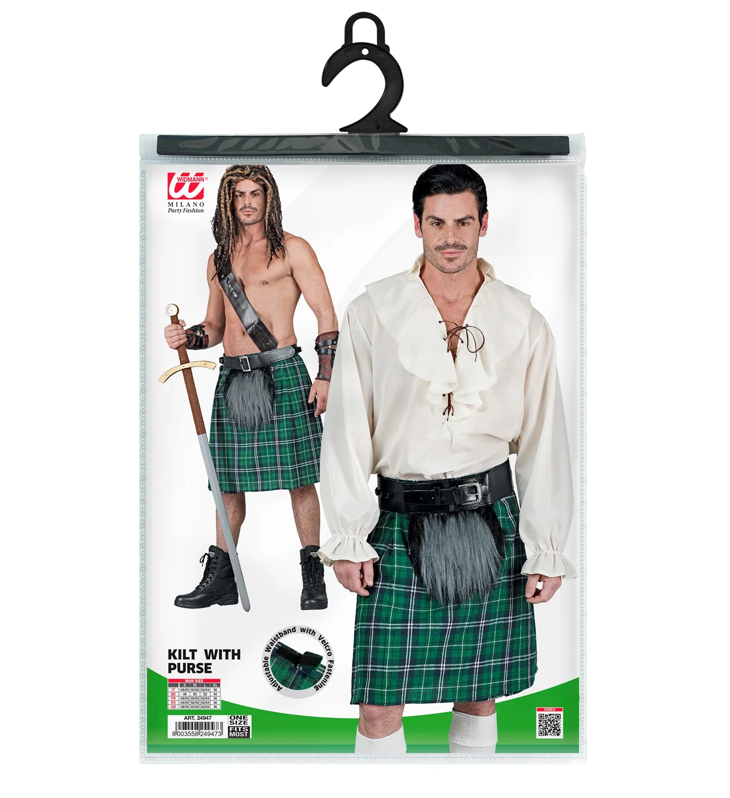 Groene schotse kilt met heuptas - Image 4