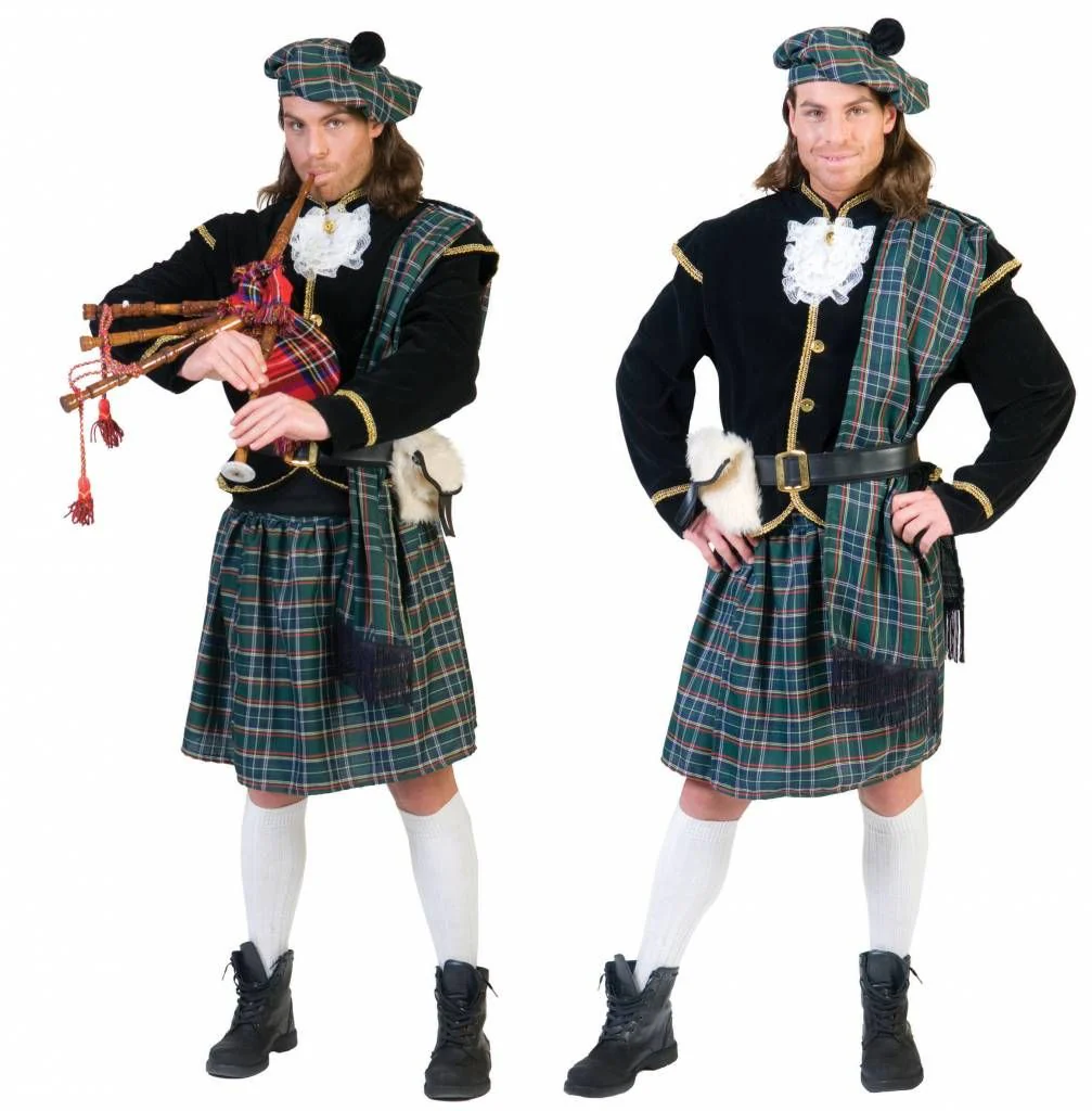 Schotse kilt groen geruit - Image 4