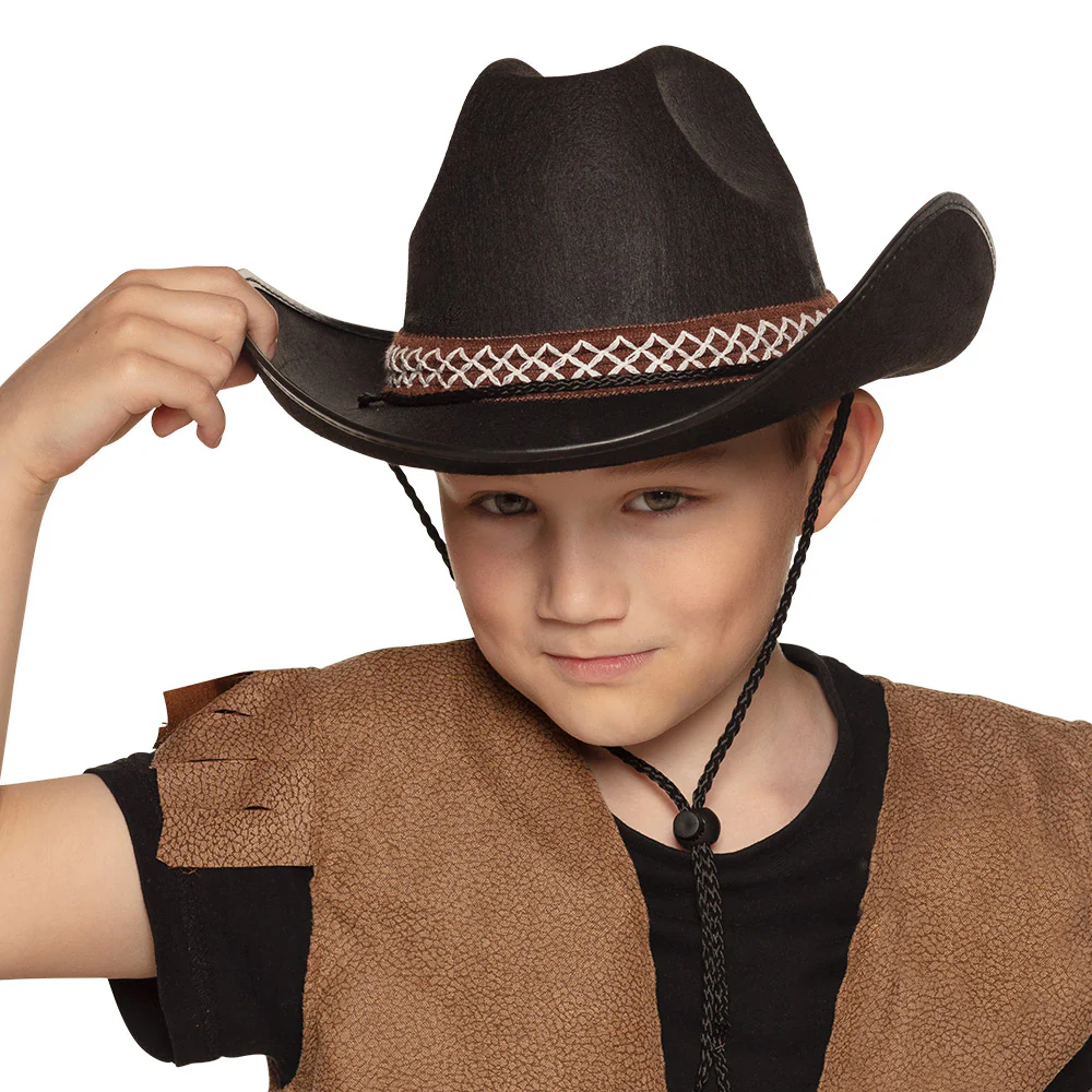 Cowboyhoed kind zwart Chew - Image 2