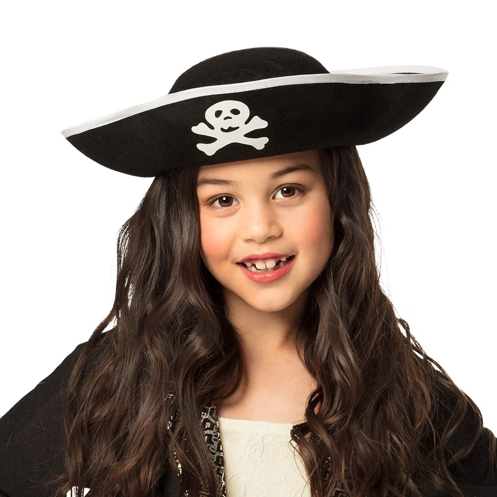 Piraten kapitein hoed kind zwart