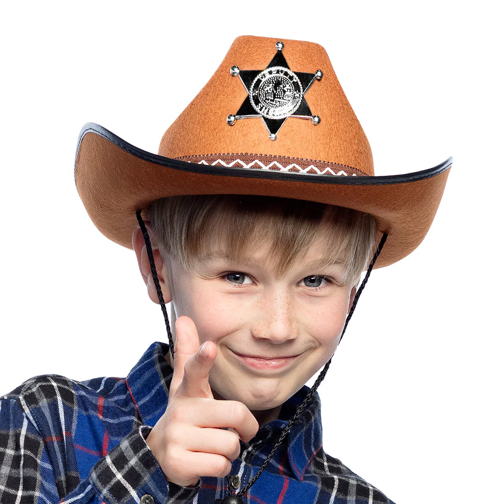 Cowboyhoed sheriff bruin kind - Image 2