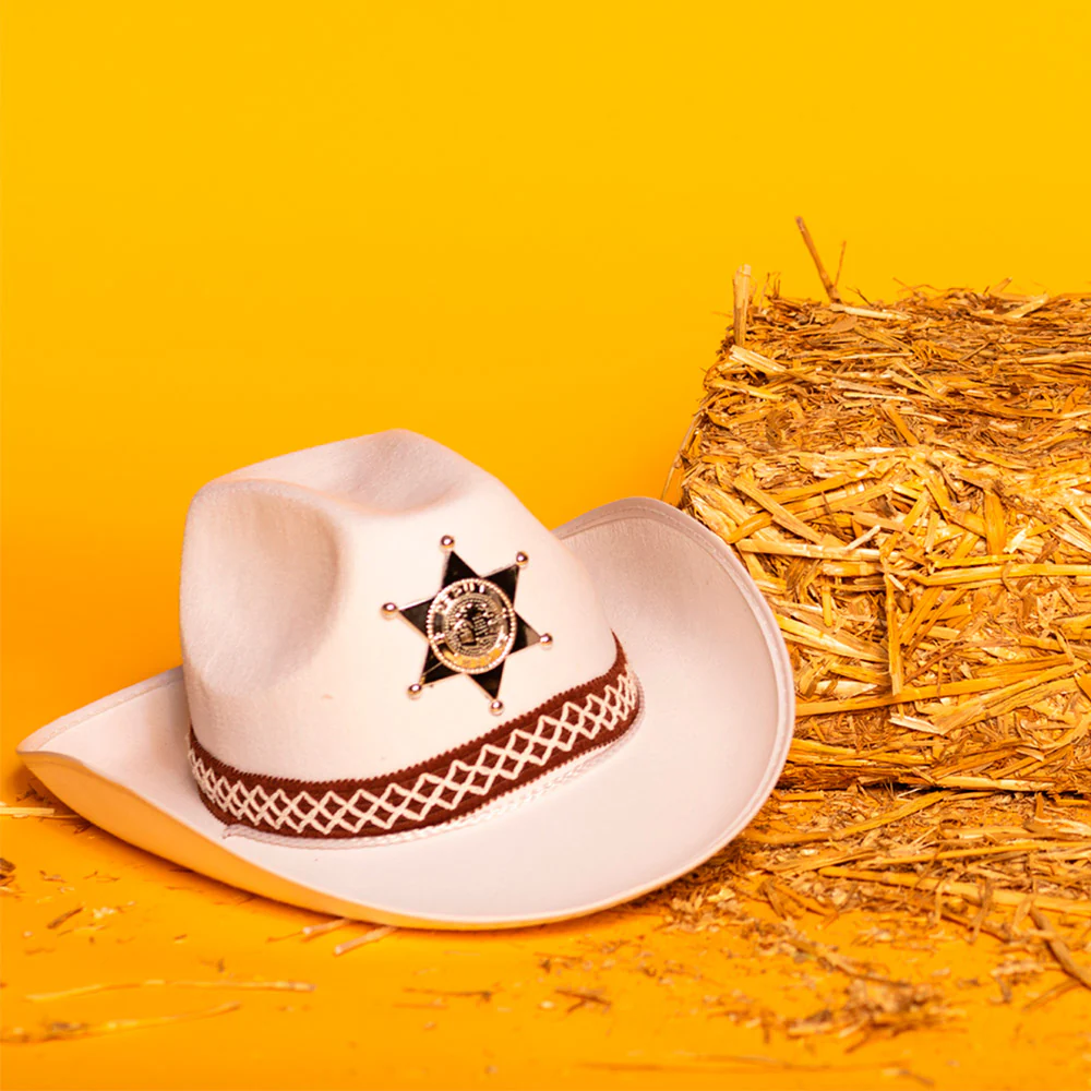Cowboyhoed Sheriff wit kind - Image 3