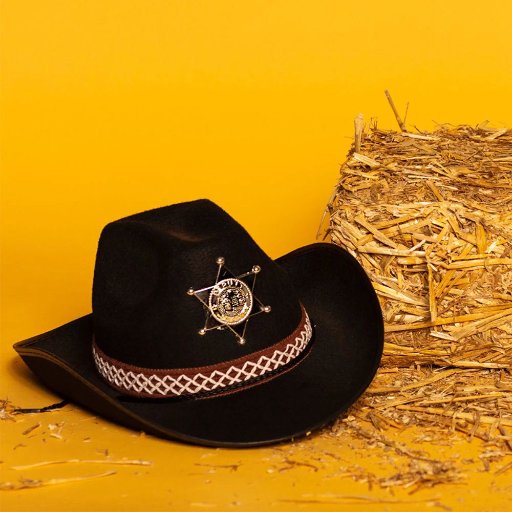 Cowboyhoed kind Sheriff ster zwart - Image 3