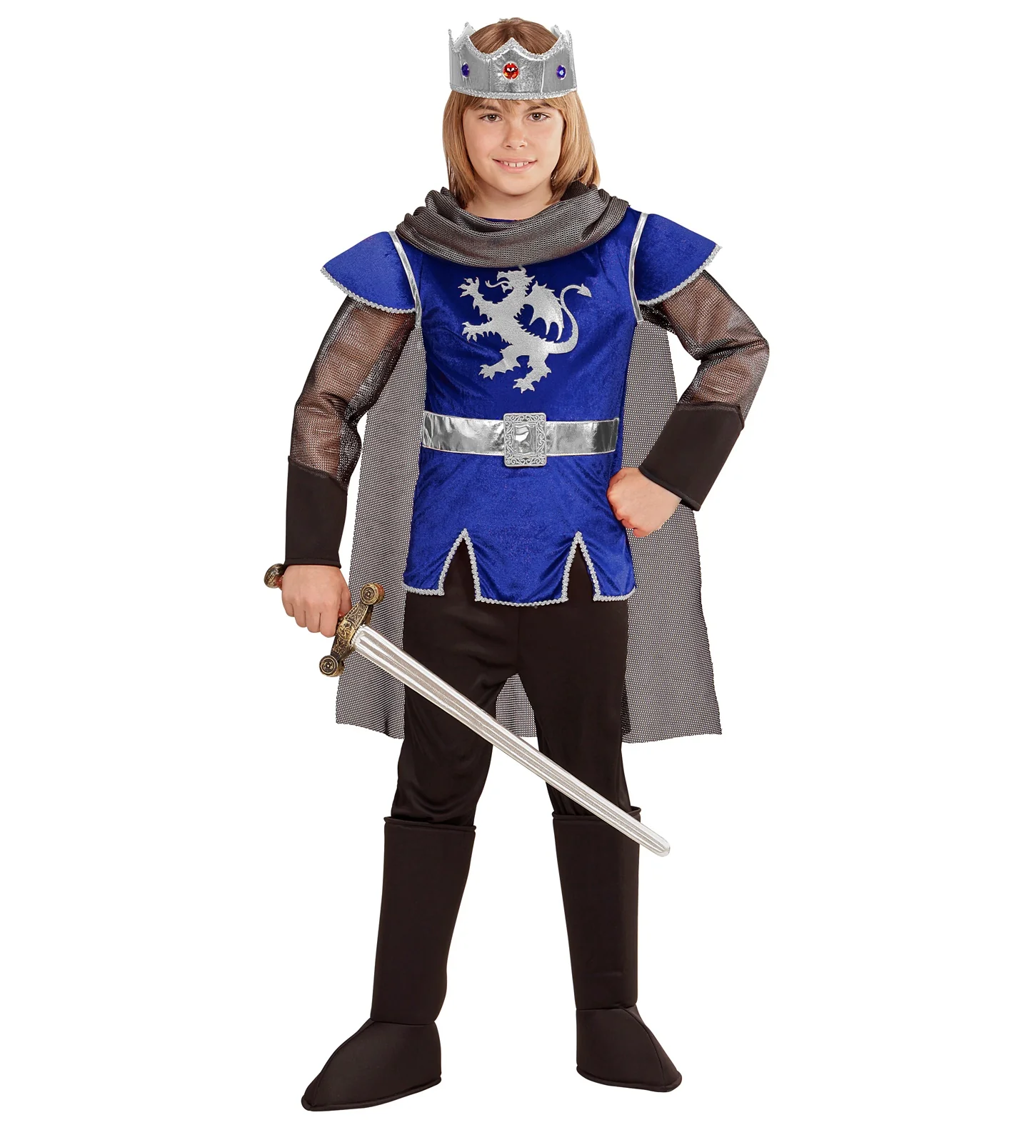 King Arthur kostuum blauw kinderen