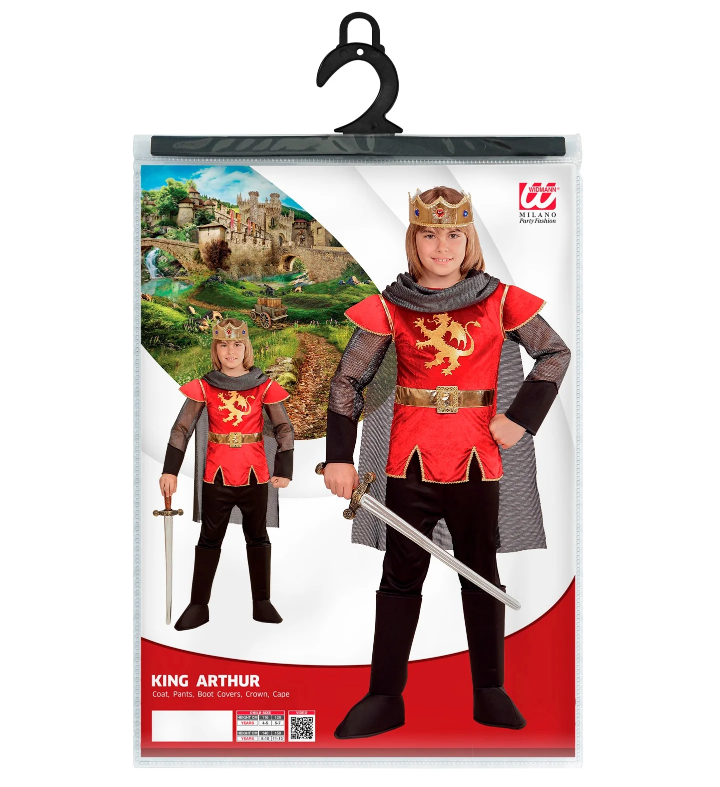 King Arthur kostuum rood kinderen - Image 5