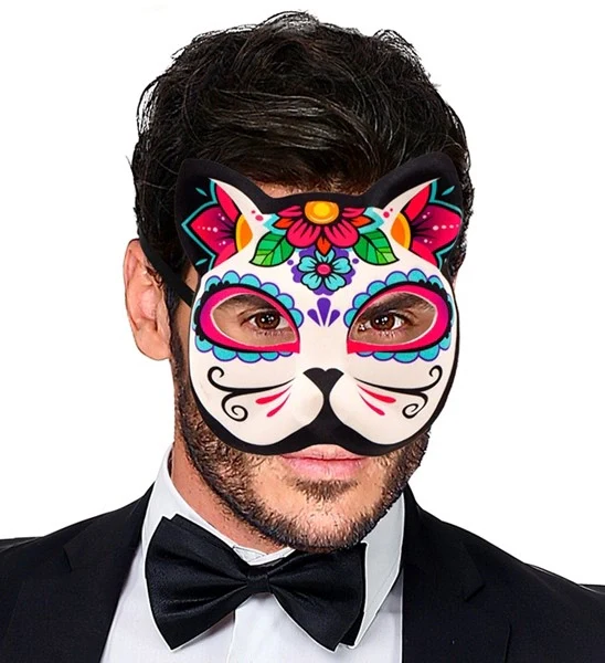 Kinloos masker dag van de doden kat Mees - Image 2