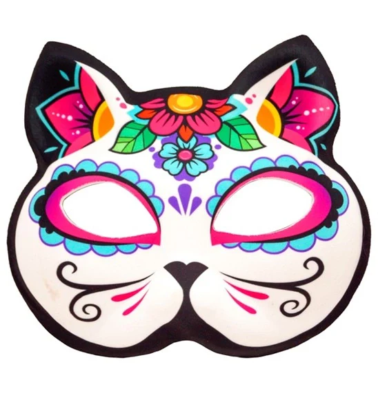 Kinloos masker dag van de doden kat Mees - Image 3