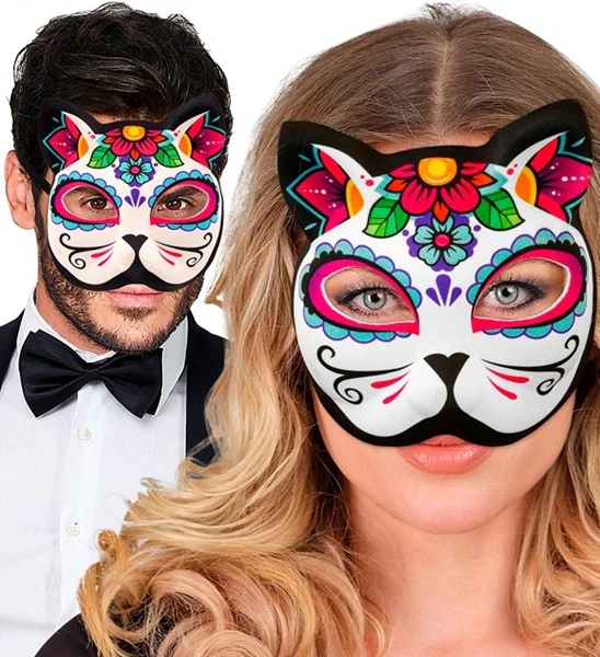 Kinloos masker dag van de doden kat Mees - Image 4