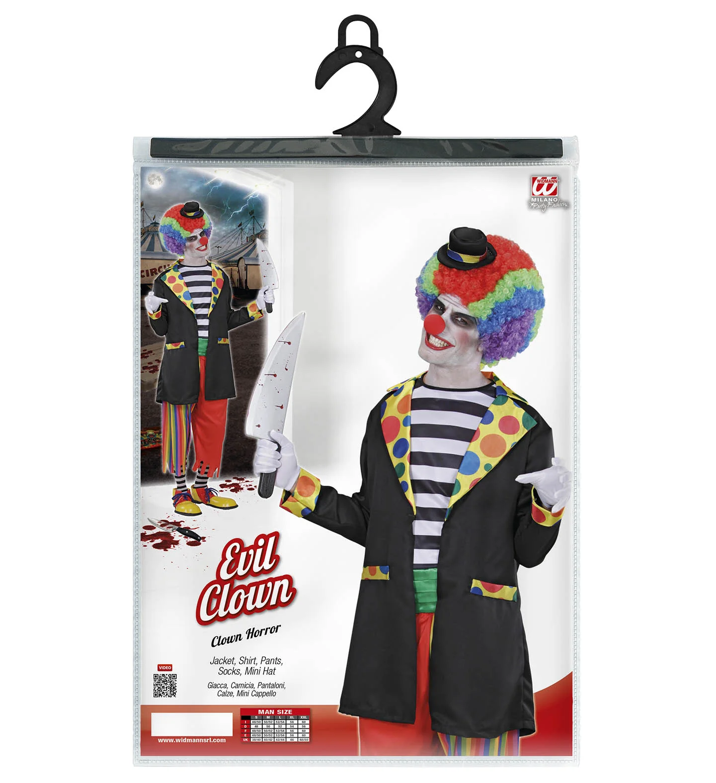 Clownspak enge Samsom volwassenen - Image 4