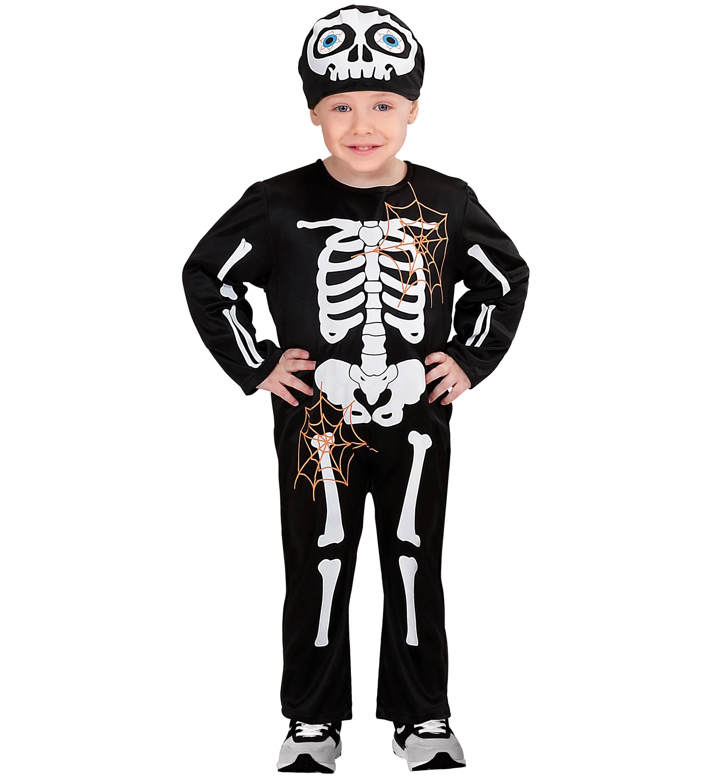 Skelet pak voor kinderen met muts - Image 2