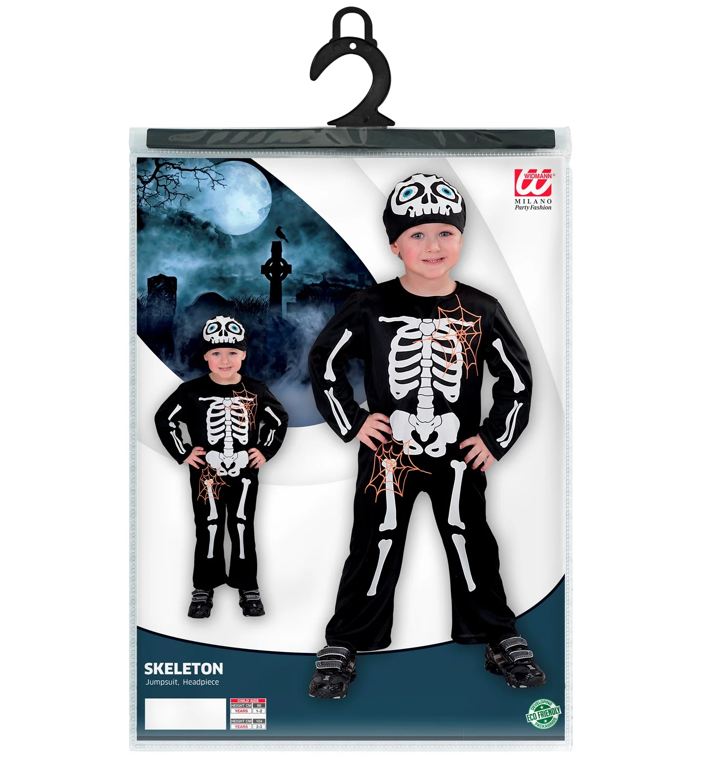 Skelet pak voor kinderen met muts - Image 3