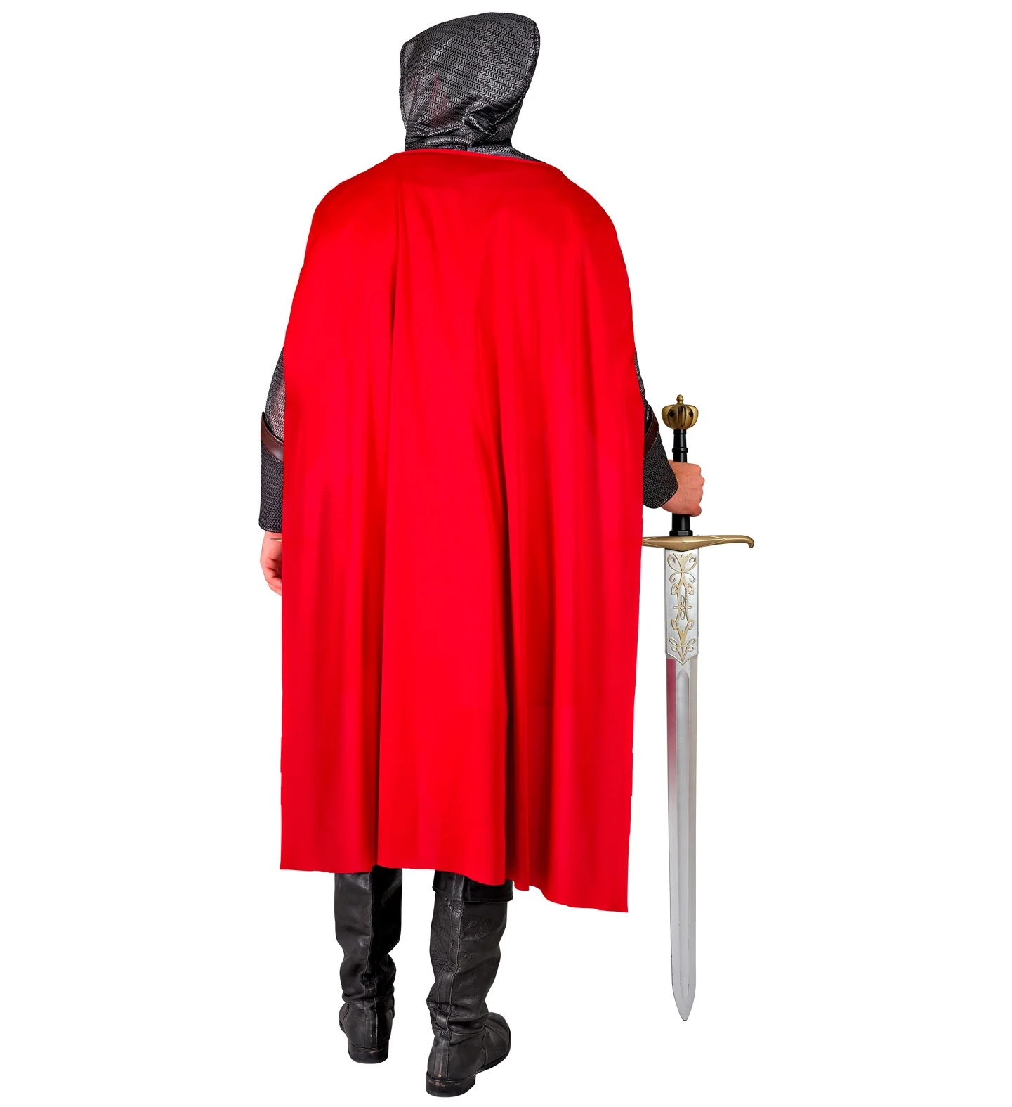 Ridderkostuum  tuniek met capuchon en riem en cape - Image 2