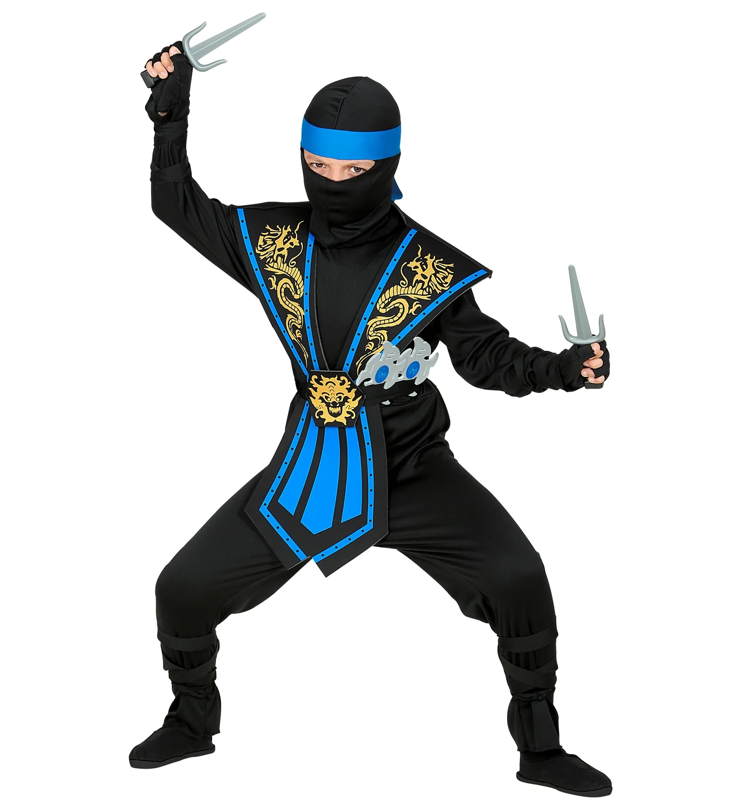 Ninja pak kinderen Kombat blauw - Image 4