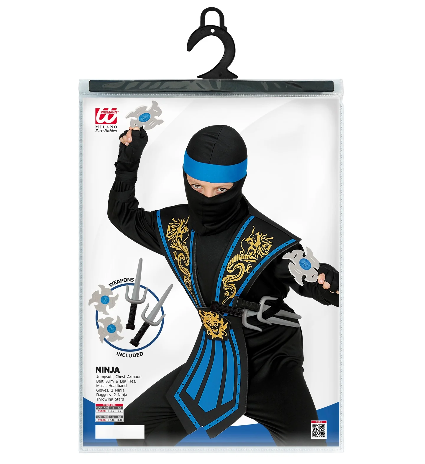 Ninja pak kinderen Kombat blauw - Image 5