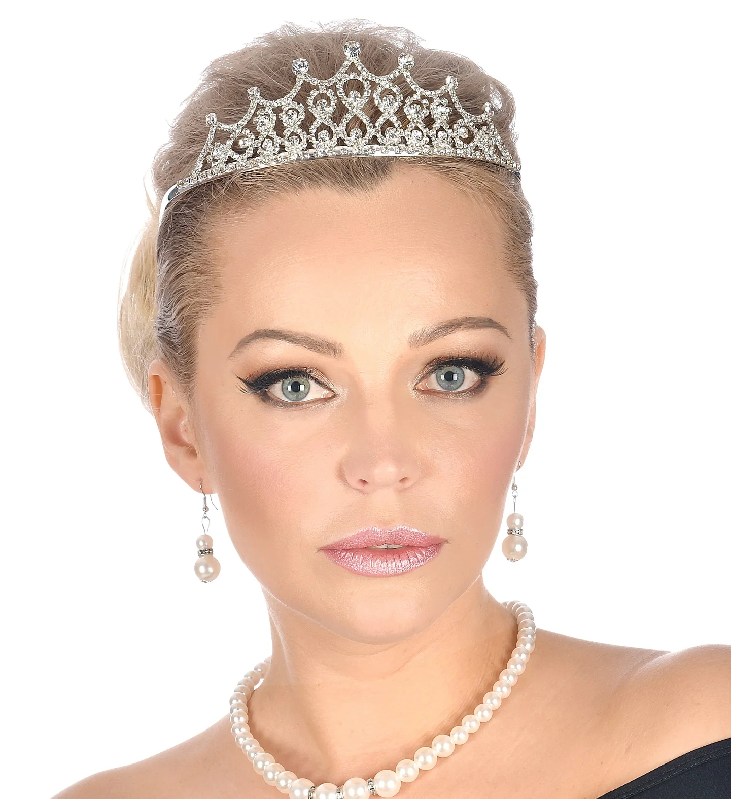 Tiara koningin met strass - Image 3